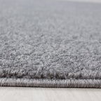 Round low-pile floor rug - Asa Light Gray