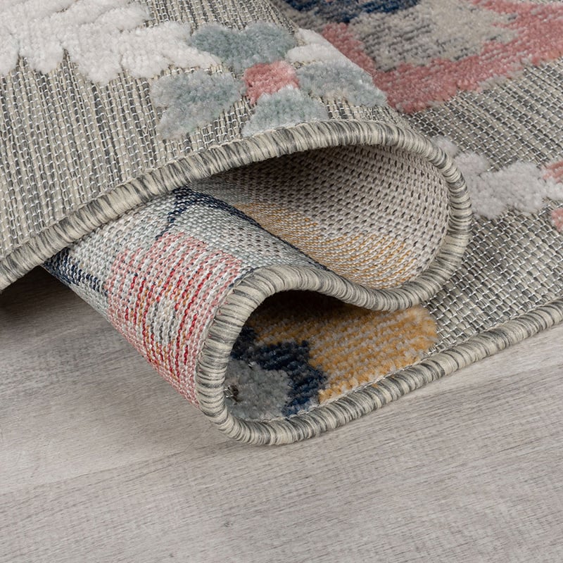 In- & Outdoor rug - Plazo Flora Grey