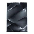 Modern Floor Rug - Streaky Design Black