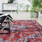 Vintage Floor Rug - Antiquarian Heriz Red 8703