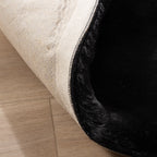 Round High Pile Rug - Comfy Supreme Black