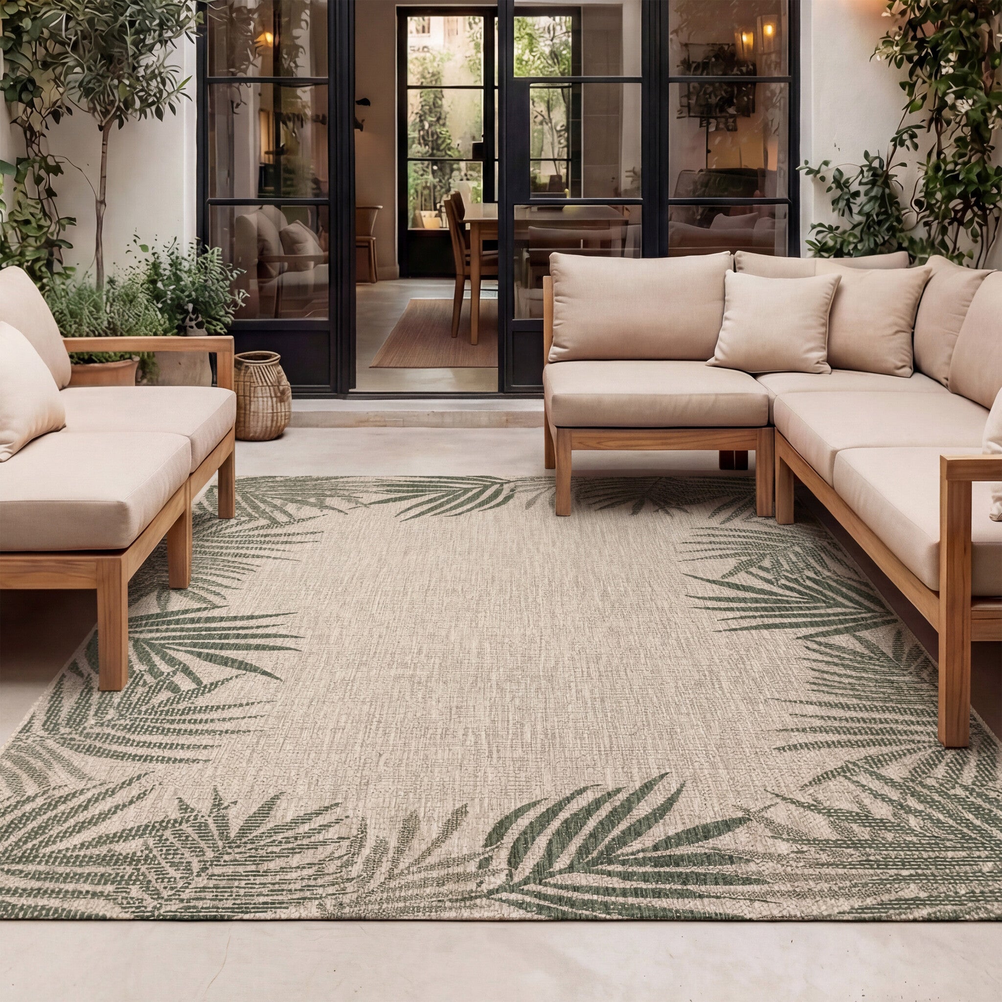 Outdoor Rug - Tiga Edge Green