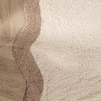 Round Washable Rug – Hazy Beige/Cream