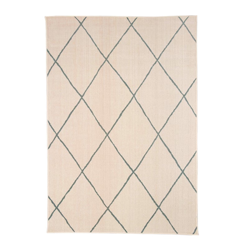 Scandinavian Outdoor Rug - Odin Lines Cream/Green