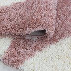 Round high-pile floor rug - Tuggy Pink
