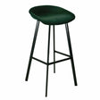 Velvet bar stool - Green