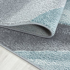 Modern Floor Rug - Brick Blue 1130