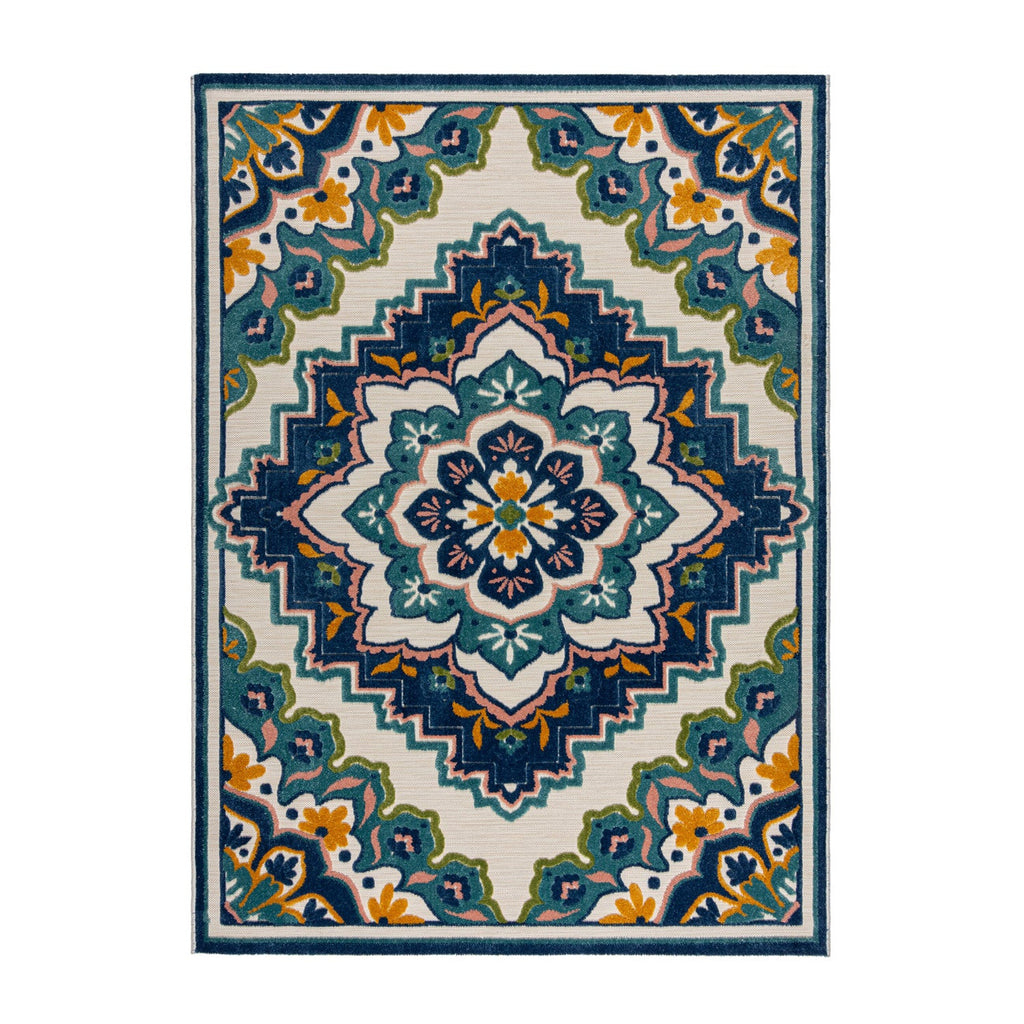 Indoor and Outdoor Rug - Batio Floral Blue/Green