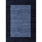 High-pile floor rug - Edge Blue