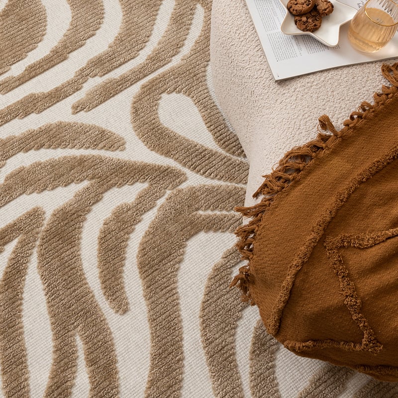 Washable Rug - Dunya Zebra Beige/White