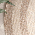 Round Outdoor Rug – Sierra Frame Beige/Cream