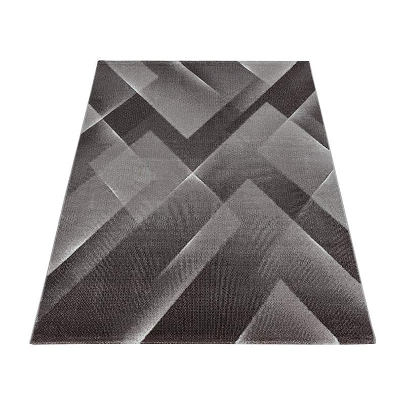 Modern floor rug - Streaky Lines Brown