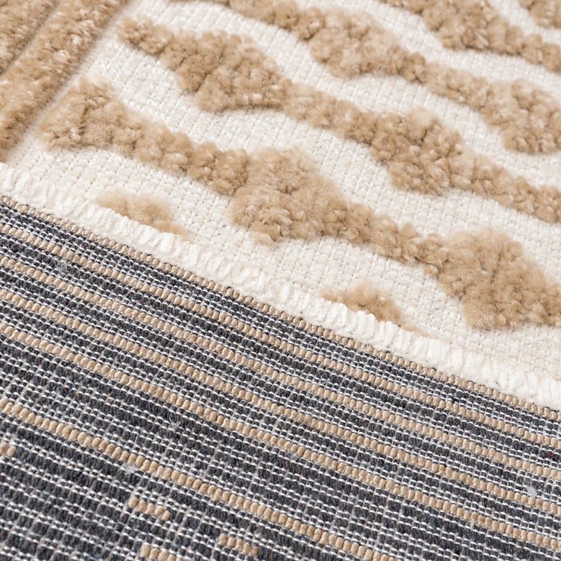 Washable Rug - Dunya Geo Beige/White