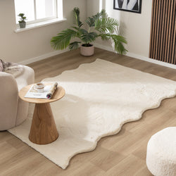 Soft High Pile Rug - Comfy Supreme Wavy Cream