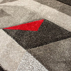 Modern floor rug - Hando Arora Grey/Red