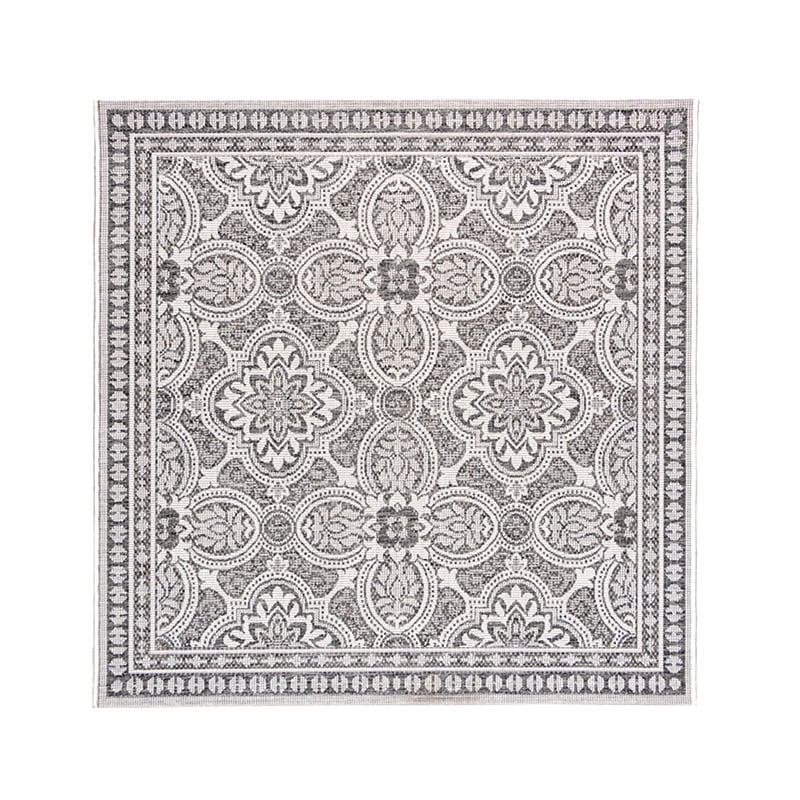 Square Outdoor Rug - Summer Oriental Grey