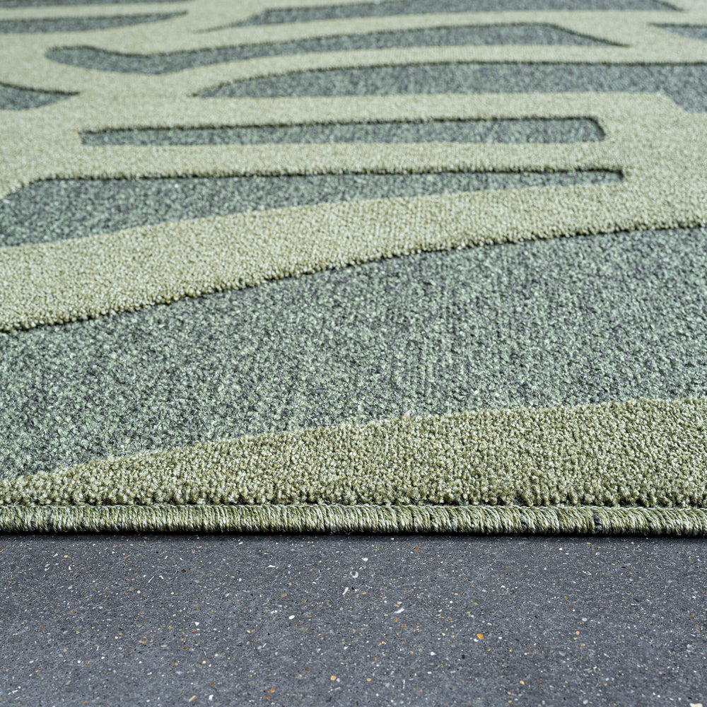 Modern floor rug - Thor Green 4141