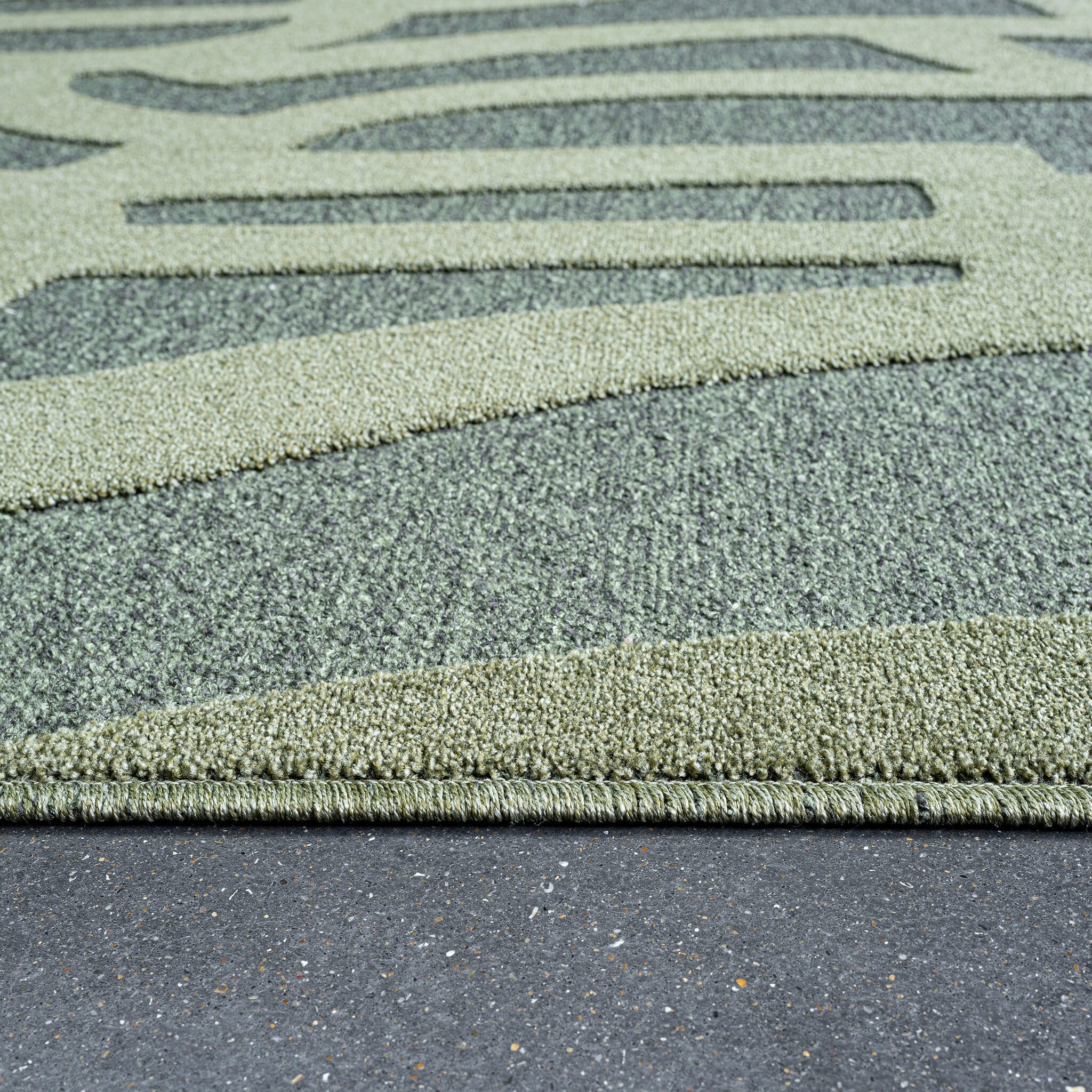 Modern floor rug - Thor Green 4141