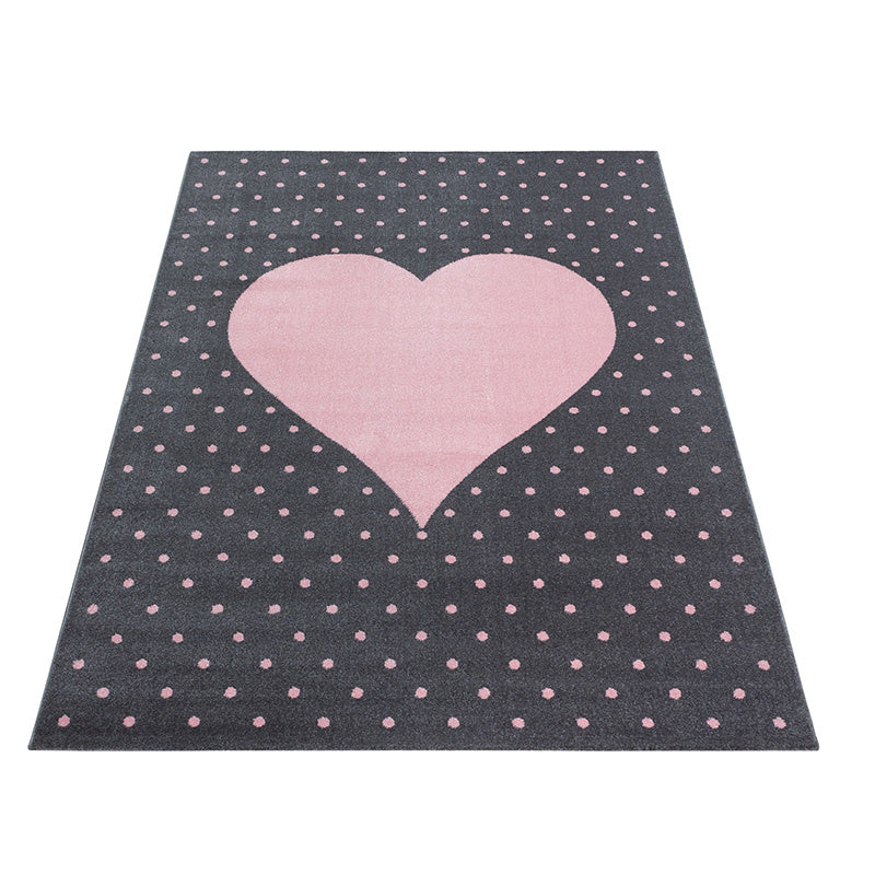 Children's floor rug - Bambi Heart Pink