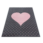 Children's floor rug - Bambi Heart Pink
