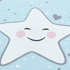 Children's floor rug - Pleun Star Blue