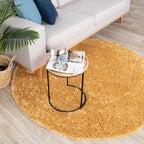 Round High Pile Rug - Lofty Ochre Yellow