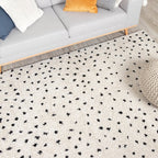High Pile Rug - Grand Dots Cream/Black