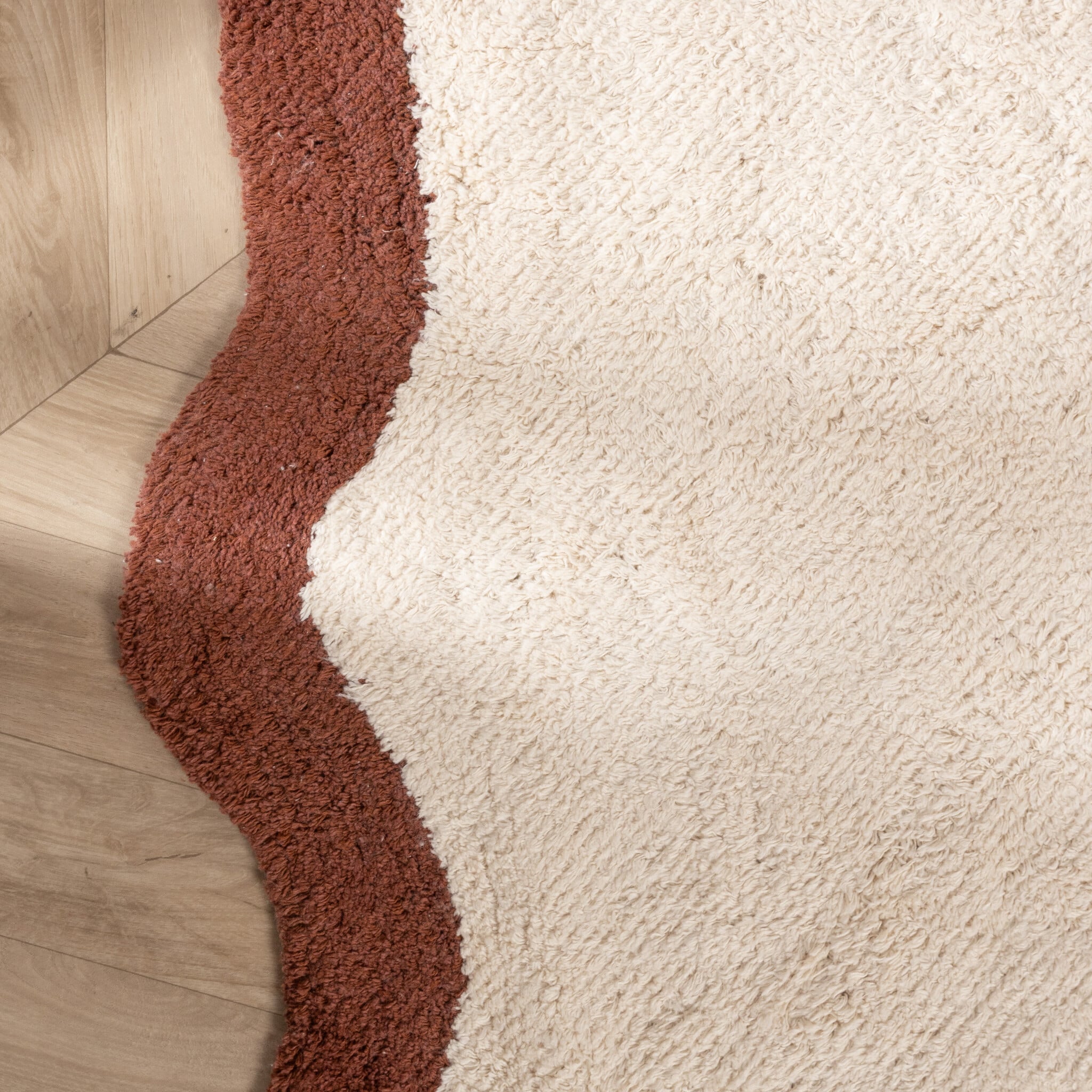 Round Washable Rug – Hazy Brown/Cream