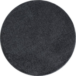 Round Low Pile Floor Rug - Asa Grey