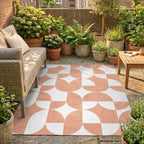 Abstract Outdoor Rug - Groovy Tiles Terra