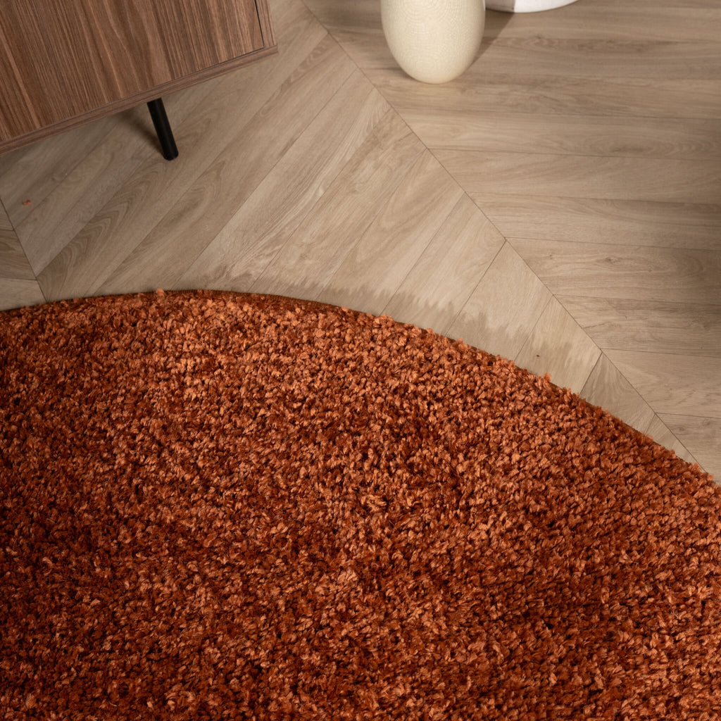 Round High-Pile Rug – Wish Terracotta