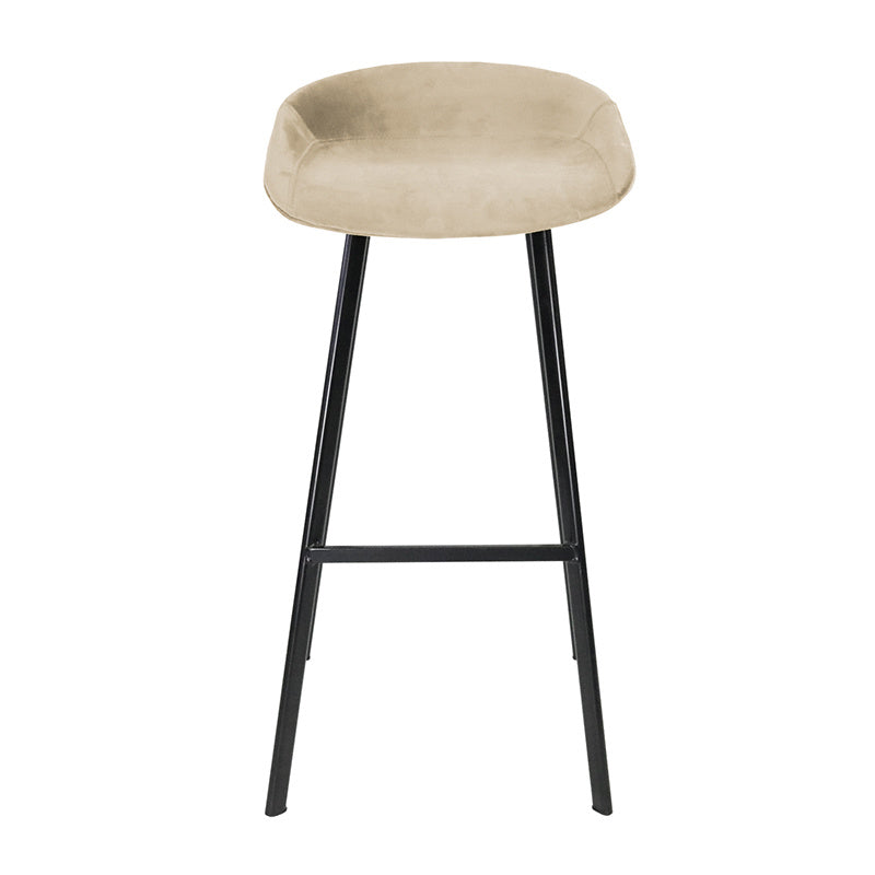 Velvet Bar Stool - Champagne