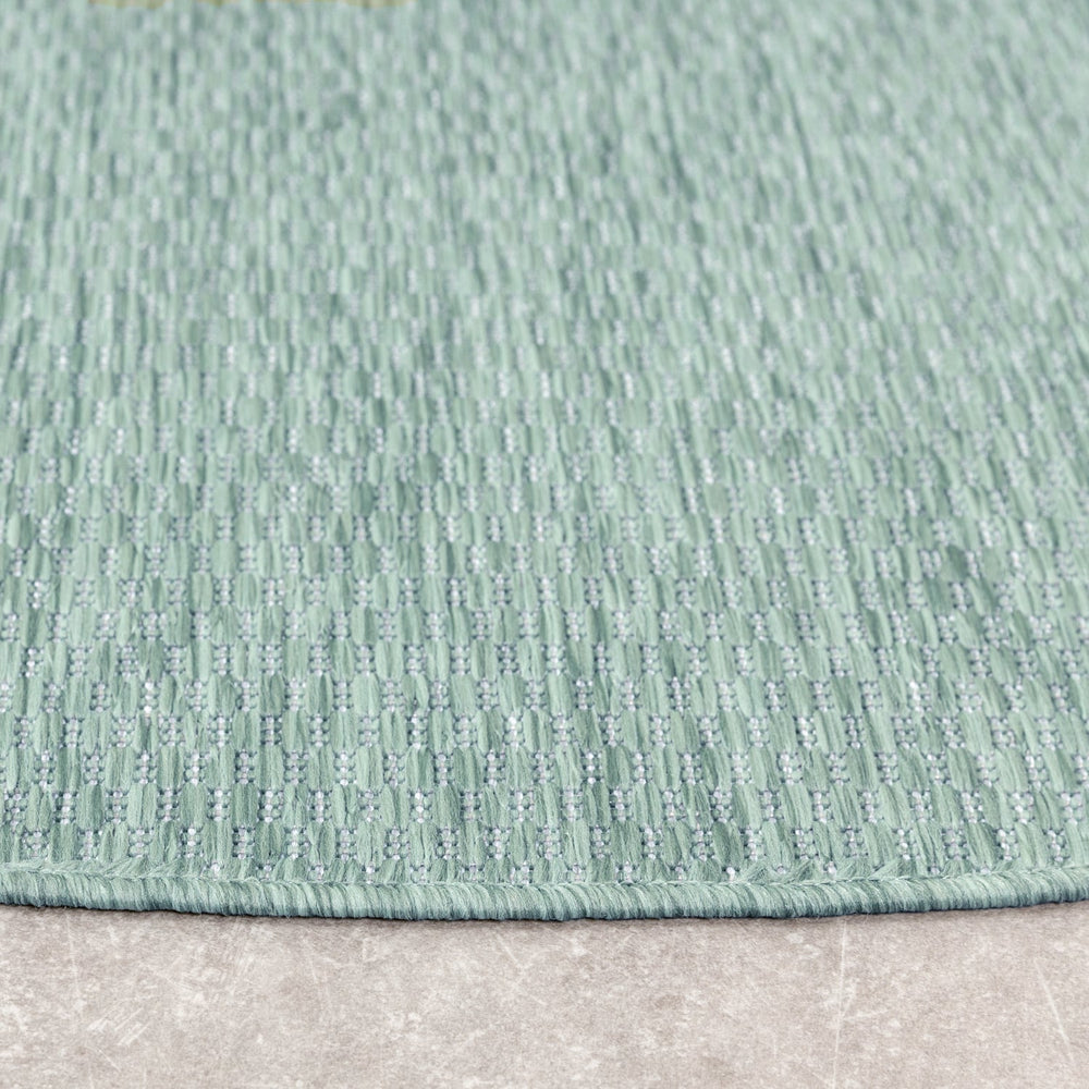 Round Outdoor Rug - Costa Turquoise