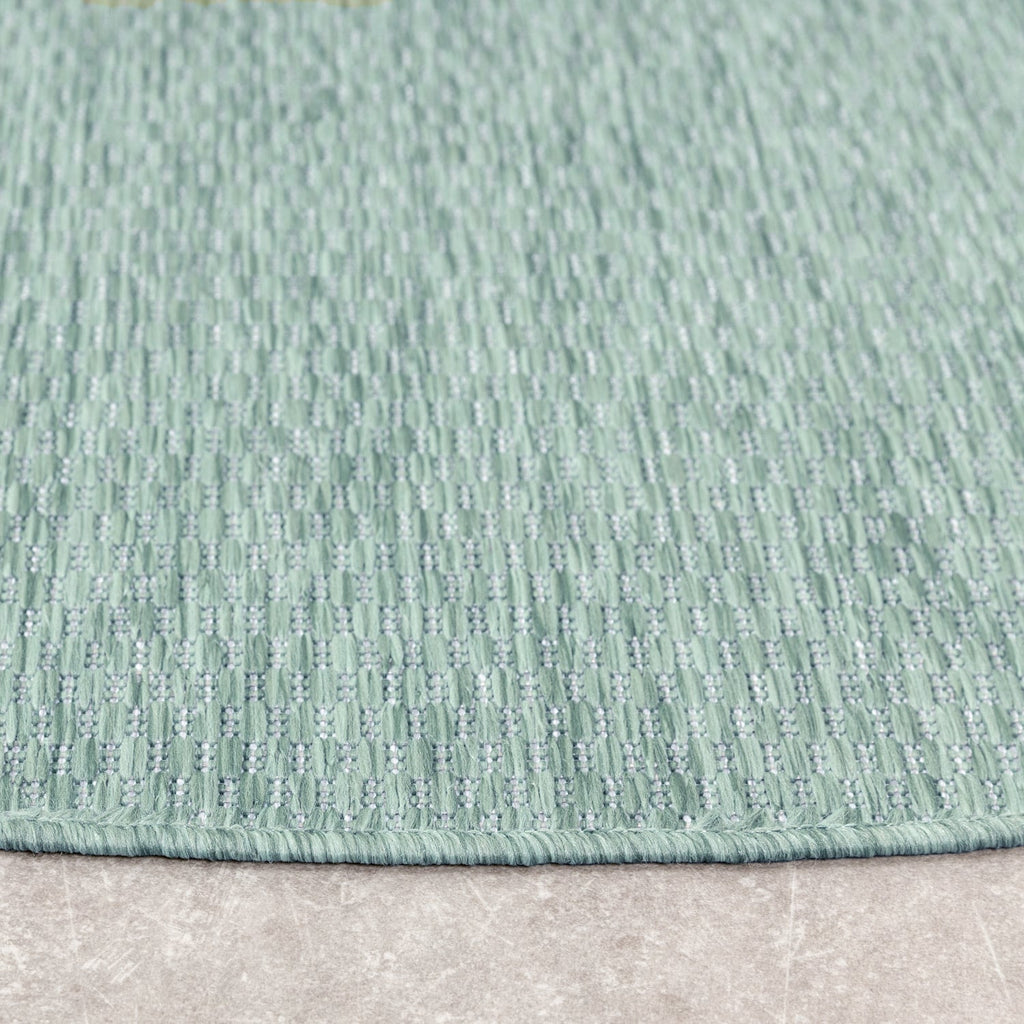 Round Outdoor Rug - Costa Turquoise