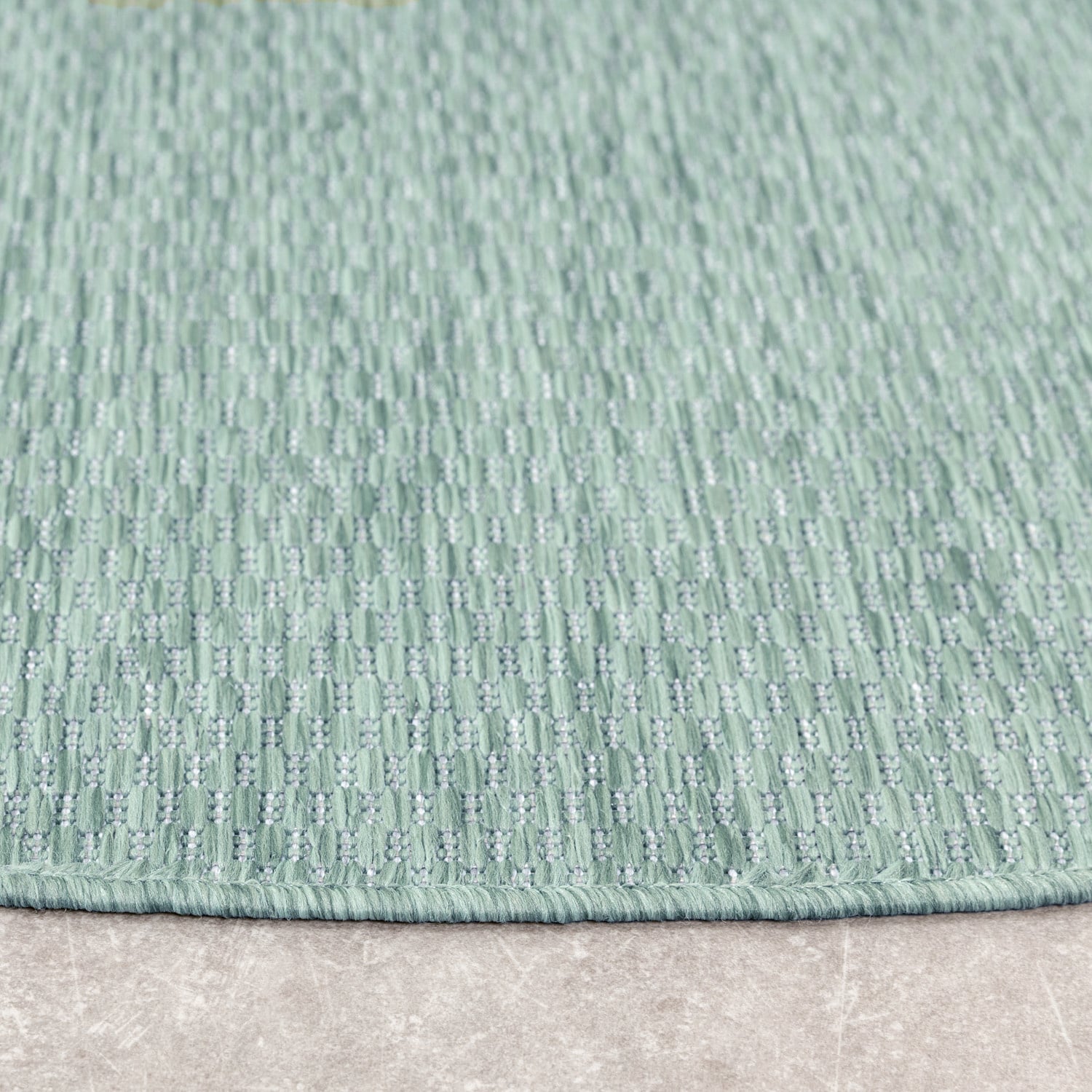 Round Outdoor Rug - Costa Turquoise