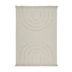 Hand-made Children's Floor Rug - Anuro Rainbow Cream