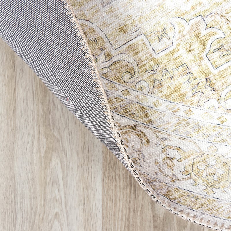 Round Vintage Rug - Lago Green