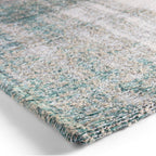 Modern floor rug - Grunge Turquoise
