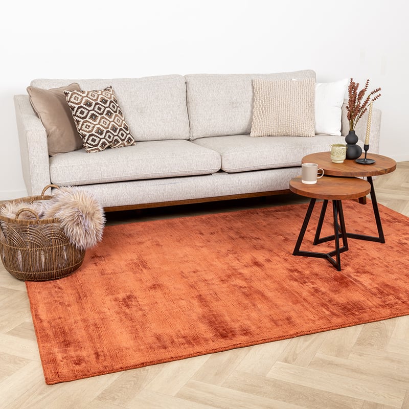 Viscose Rug - Pearl Terracotta