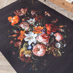 Floral Rug - Florine Black/Orange