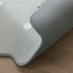 Round Kids Room Rug - Cloudy Dots Mint
