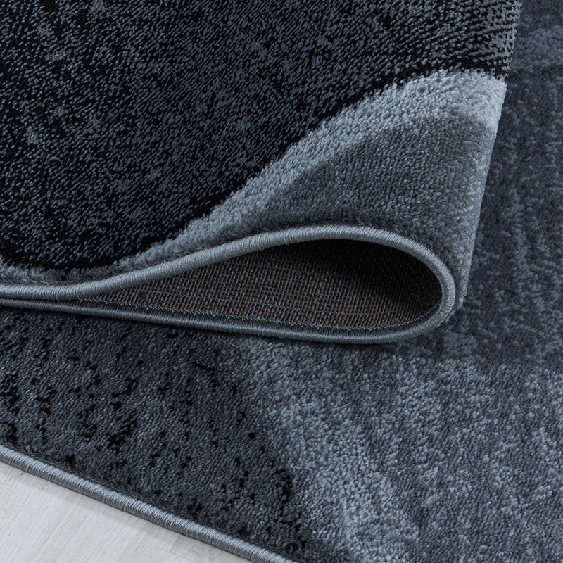 Modern Floor Rug - Streaky Path Black/Grey
