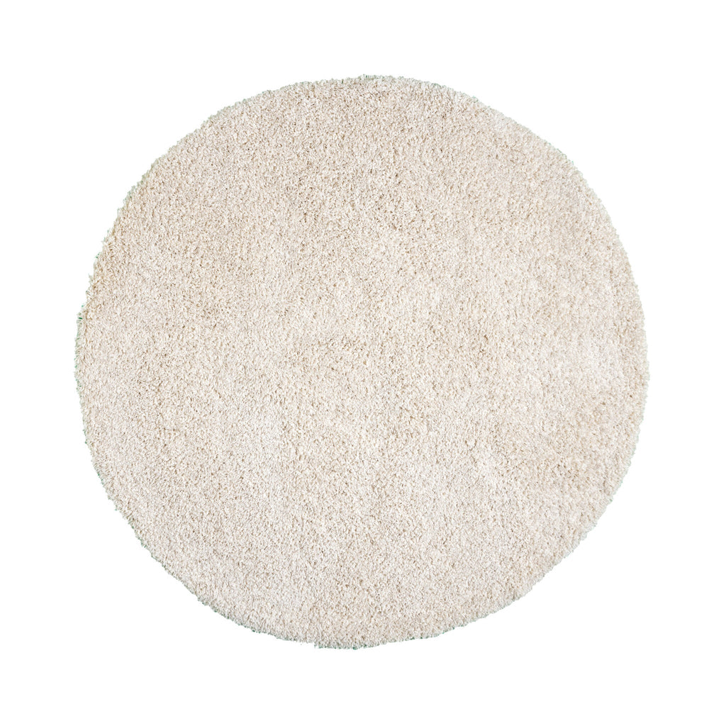 Round shaggy rug - Yves Cream