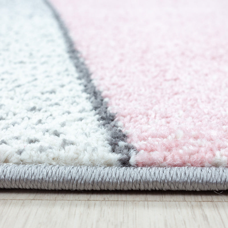 Modern Floor Rug - Brick Pink 1120
