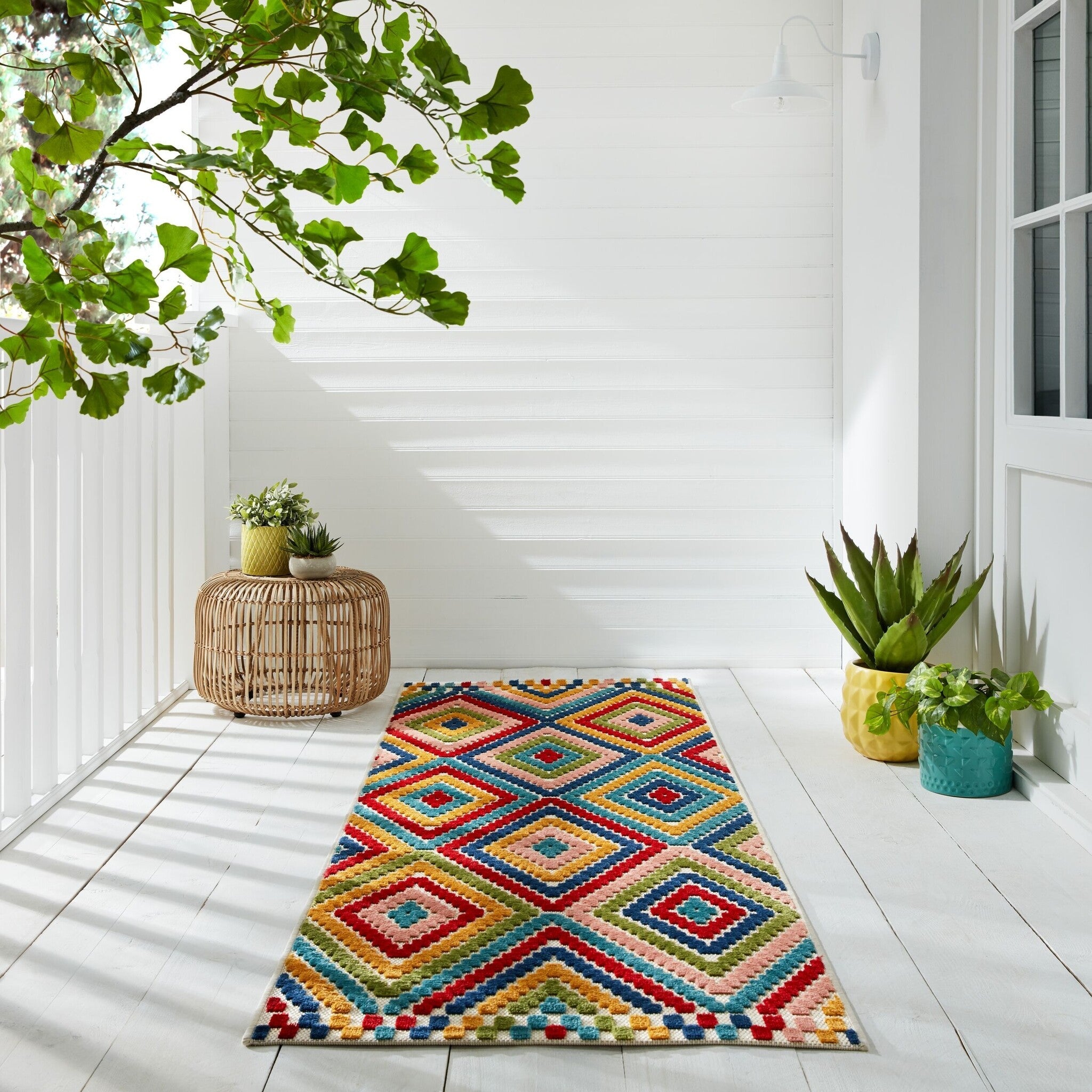 Indoor and outdoor runner - Bayo Diamond Multicolor