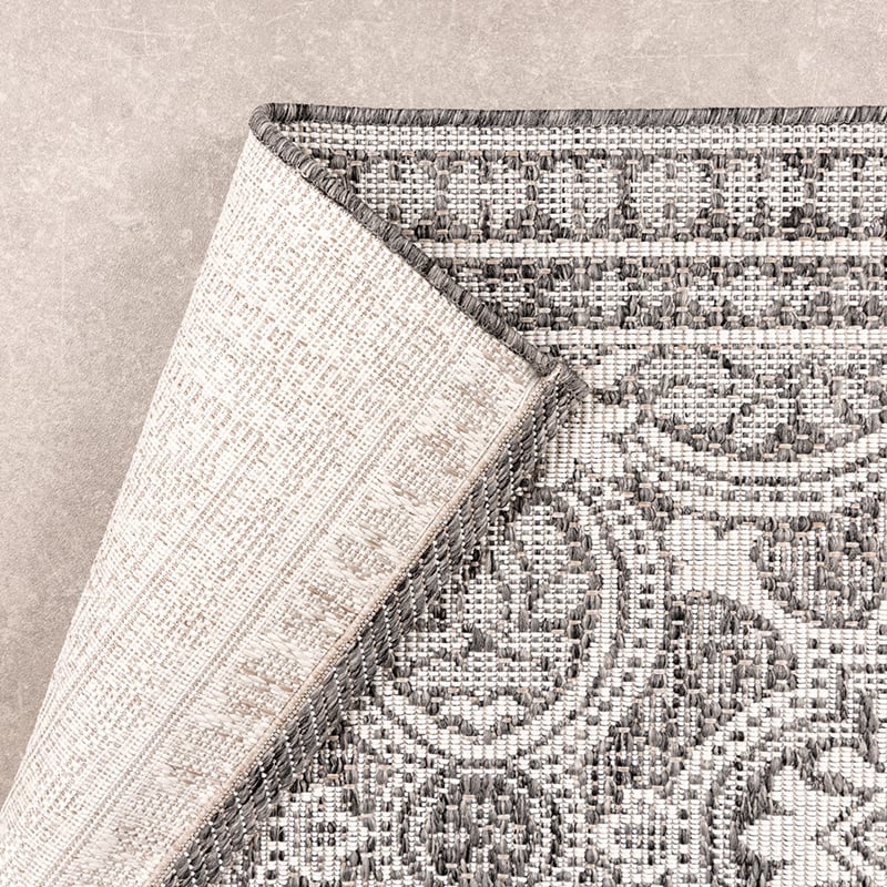 Square Outdoor Rug - Summer Oriental Grey