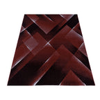 Modern Rug - Streaky Lines Red