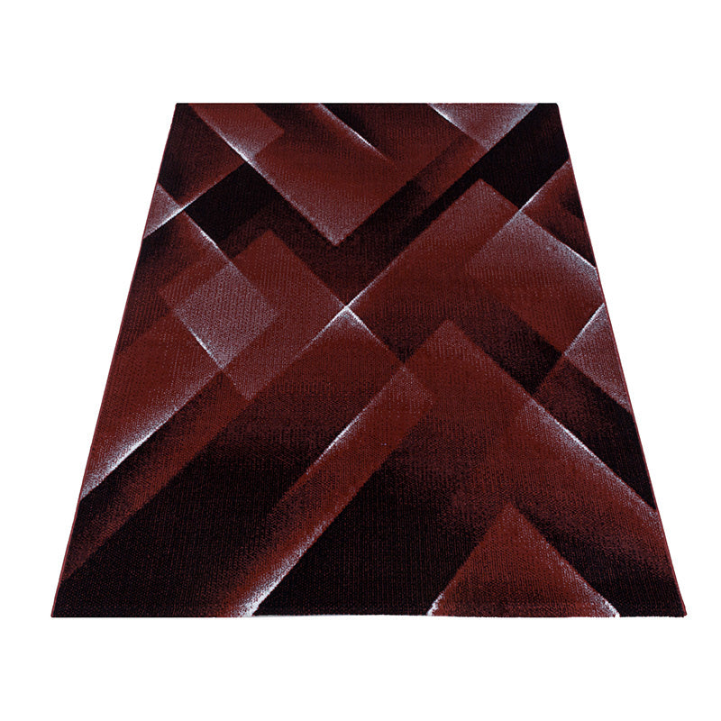 Modern Rug - Streaky Lines Red