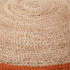 Round jute floor rug - Lunaro Natural/Terracotta