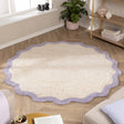 Round Washable Rug – Hazy Lilac/Cream